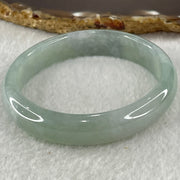 Type A Jelly Light Blueish Green Faint Lavender Jadeite Oval Bangle 36.71g Internal Diameter 54.4mm 11.8 by 6.7mm (Close to Perfect) - Huangs Jadeite and Jewelry Pte Ltd