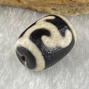 Natural Powerful Tibetan Old Oily Agate Green Tara Dzi Bead Heavenly Master (Tian Zhu) 绿度母天珠 2.13g 13.3 by 10.0mm - Huangs Jadeite and Jewelry Pte Ltd