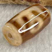 Natural Powerful Tibetan Old Oily Agate Patina Guiren Tairen Human Dzi Bead Totem Amulet Heavenly Master (Tian Zhu) 贵人天诛 4.70g 19.8 by 11.7mm - Huangs Jadeite and Jewelry Pte Ltd