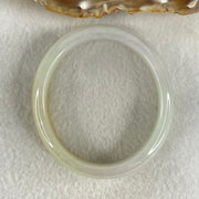 Type A Jelly Light Green with Bright Yellow Jadeite Oval Bangle 38.49g Inner Diameter 53.8mm 12.7 by 6.5mm (Close to Perfect) - Huangs Jadeite and Jewelry Pte Ltd