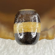 Natural Powerful Tibetan Old Oily Agate 1 Lines Dzi Bead Heavenly Master (Tian Zhu) 2.54g 14.1 by 10.7mm - Huangs Jadeite and Jewelry Pte Ltd