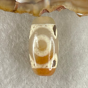 Natural Powerful Tibetan Old Oily Agate 3 Eyes Dzi Bead Heavenly Master (Tian Zhu) 三眼天诛 3.02g 20.0 by 10.1mm - Huangs Jadeite and Jewelry Pte Ltd