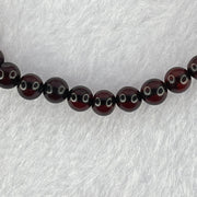 Natural Dark Blood Red Amber Beads Bracelet 天然血珀手链 3.93g 15cm 5.3mm 32 Beads - Huangs Jadeite and Jewelry Pte Ltd
