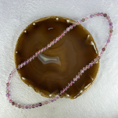 Average Grade Natural Super 7 Crystal Beads Necklace 天然超级七水晶珠项链 34.90g 54cm 6.9mm 86 Beads