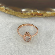 Above Average Grade Natural Super 7 Crystal in 925 Sliver Ring in Rose Gold Color (Adjustable Size) 天然超级七水晶 925 银戒指（可调节尺寸) 1.62g 9.2 by 5.4 by 4.6mm - Huangs Jadeite and Jewelry Pte Ltd