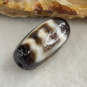 Natural Powerful Tibetan Old Oily Agate Garuda Dzi Bead Heavenly Master (Tian Zhu) 2.86g 19.7 by 10.0mm - Huangs Jadeite and Jewelry Pte Ltd