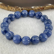 Natural Blue Kyanite Beads Bracelet 55.73g 17cm 12.4mm 17 Beads - Huangs Jadeite and Jewelry Pte Ltd