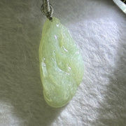 Type A Light Green Jadeite Benefactors Pendent 16.40g 47.8 by 23.6 by 6.1mm - Huangs Jadeite and Jewelry Pte Ltd