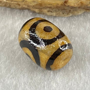 Natural Powerful Tibetan Old Oily Agate 3 Eyes Dzi Bead Heavenly Master (Tian Zhu) 三眼天诛 2.33g 14.0 by 10.3mm - Huangs Jadeite and Jewelry Pte Ltd