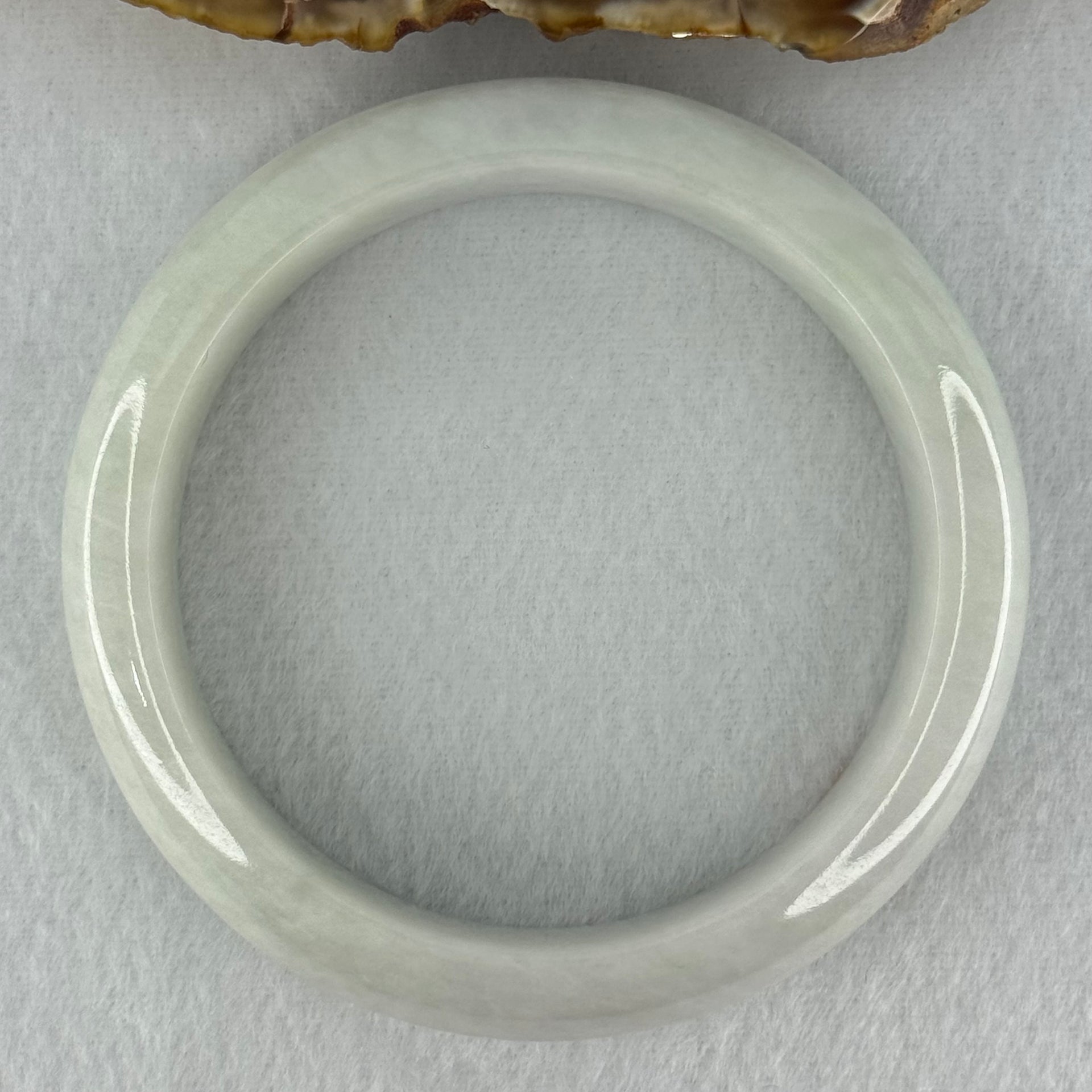 Type A Faint Green Lavender with Reddish Brown Patches Jadeite Bangle Internal Diameter 58.5mm 81.87g 16.6 by 8.9mm (Close to Perfect) - Huangs Jadeite and Jewelry Pte Ltd