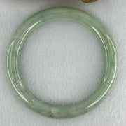 Type A Light Blueish Green Jadeite Bangle Internal Diameter 61.9mm 56.19g  9.6 by 9.9mm (Slight Internal Line) - Huangs Jadeite and Jewelry Pte Ltd