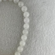 Natural Type A Semi Icy Light Lavender Jadeite Beads Bracelet | (25.05g | 20cm | 8.1mm x 24 Beads | Synergy, "Zi Qi Dong Lai" Noble Benefactor Magnet & Feng Shui Serenity Catalyst) - Huangs Jadeite and Jewelry Pte Ltd