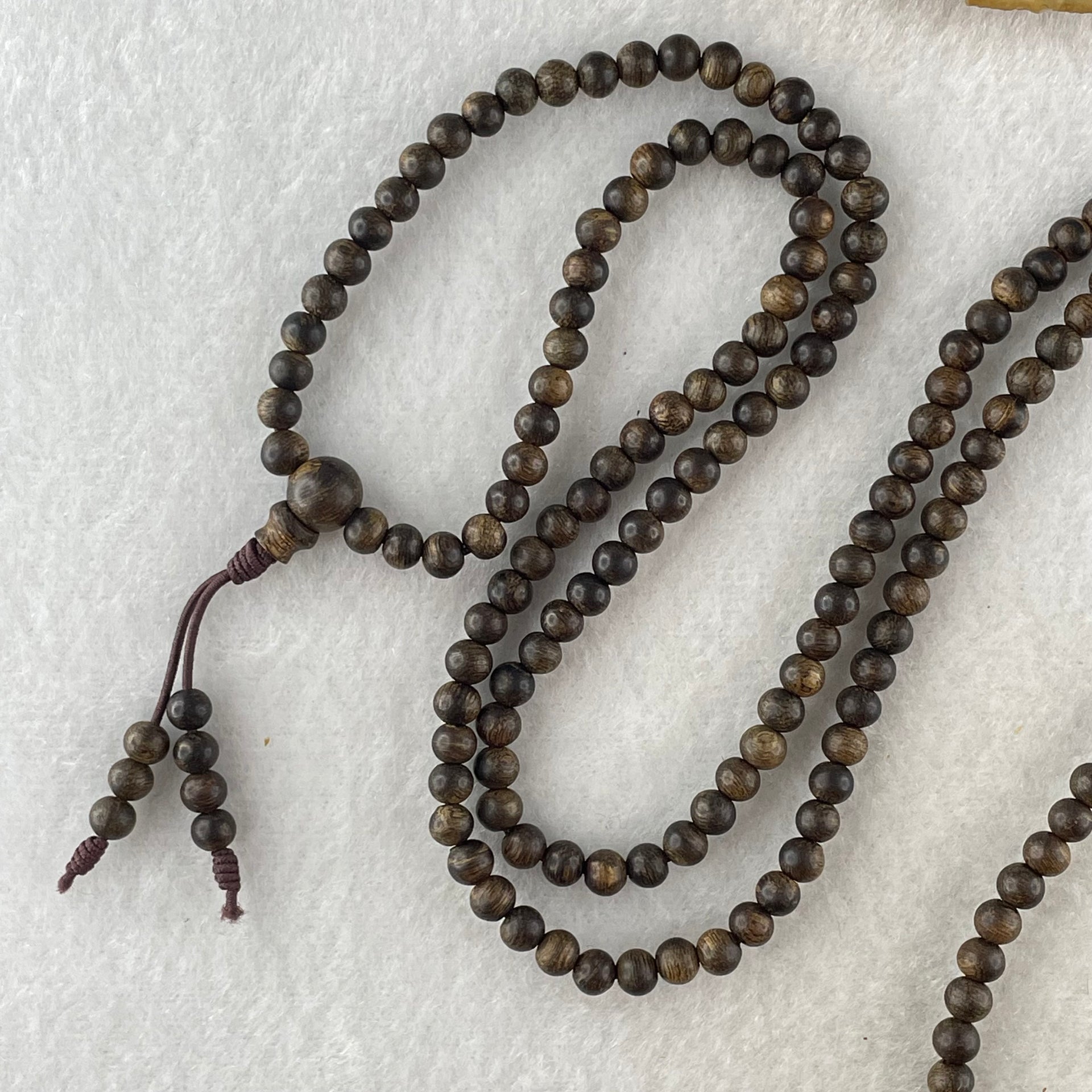 Natural Agarwood Beads Necklace 天然印尼达拉干项链 10.92g 84cm 4.6mm 216 Beads - Huangs Jadeite and Jewelry Pte Ltd