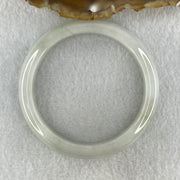 Natural Type A Faint Green Faint Lavender Jadeite Bangle 37.88g Inner Diameter 53.3mm 10.4 by 7.6mm (Very Very Slight Internal Lines) - Huangs Jadeite and Jewelry Pte Ltd