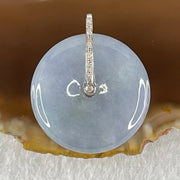 Type A Deep Intense Lavender Jadeite Ping An Kou Donut in 18K White Gold AU750 Clasps 7.44g 23.5 by 5.9mm - Huangs Jadeite and Jewelry Pte Ltd