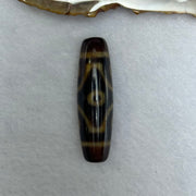 Natural Powerful Tibetan Old Oily Agate 6 Eyes Dzi Bead Heavenly Master (Tian Zhu) 六眼天诛 7.83g 39.5 by 11.5mm - Huangs Jadeite and Jewelry Pte Ltd