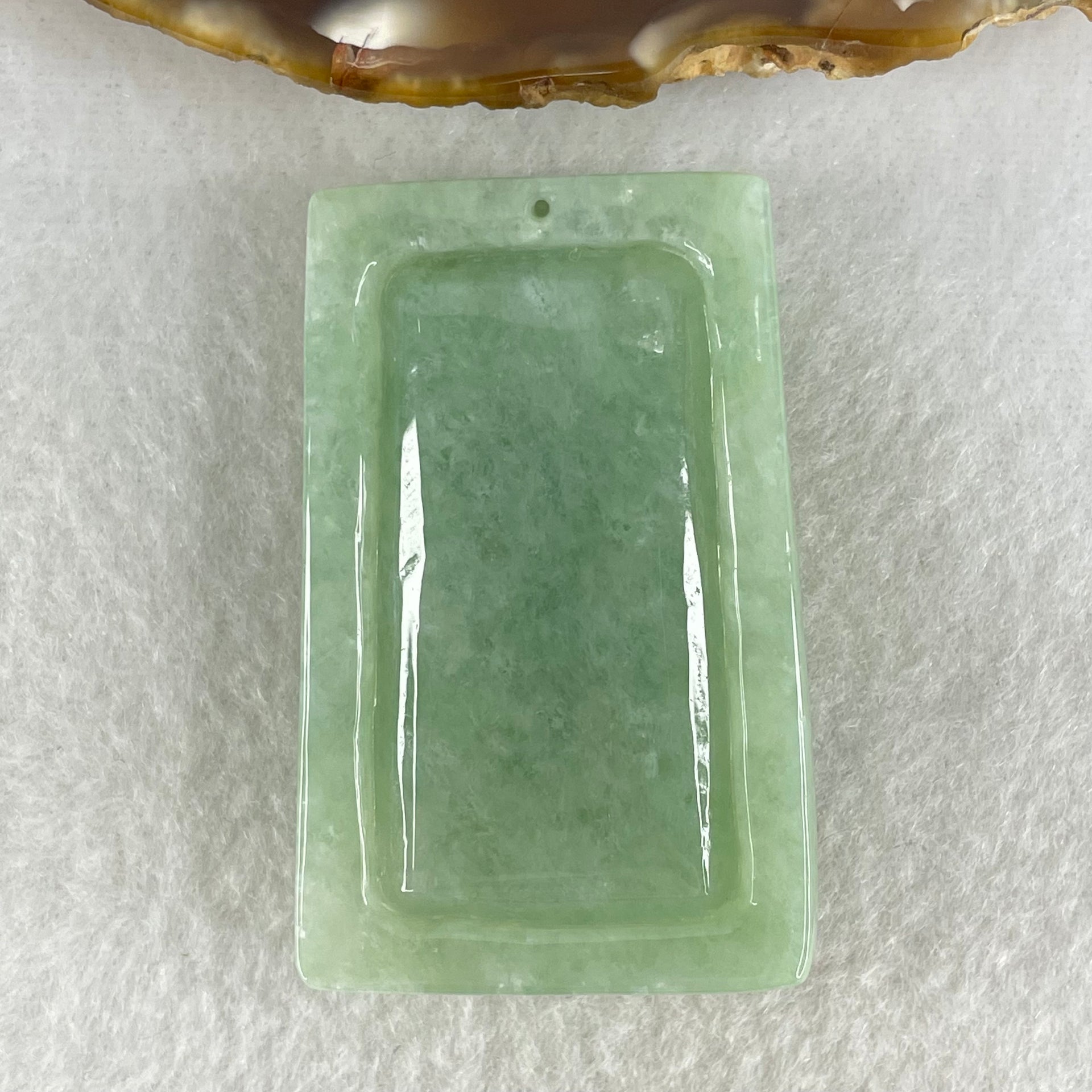 Type A Light Green Jadeite Dragon Pendant 43.35g 50.7 by 32.4 by 13.8mm - Huangs Jadeite and Jewelry Pte Ltd