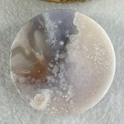 Natural Pink with Purple Flower Agate Set Bangle 146.60g Inner Diameter 57.0mm 14.0 by 7.8mm (Perfect) - Huangs Jadeite and Jewelry Pte Ltd