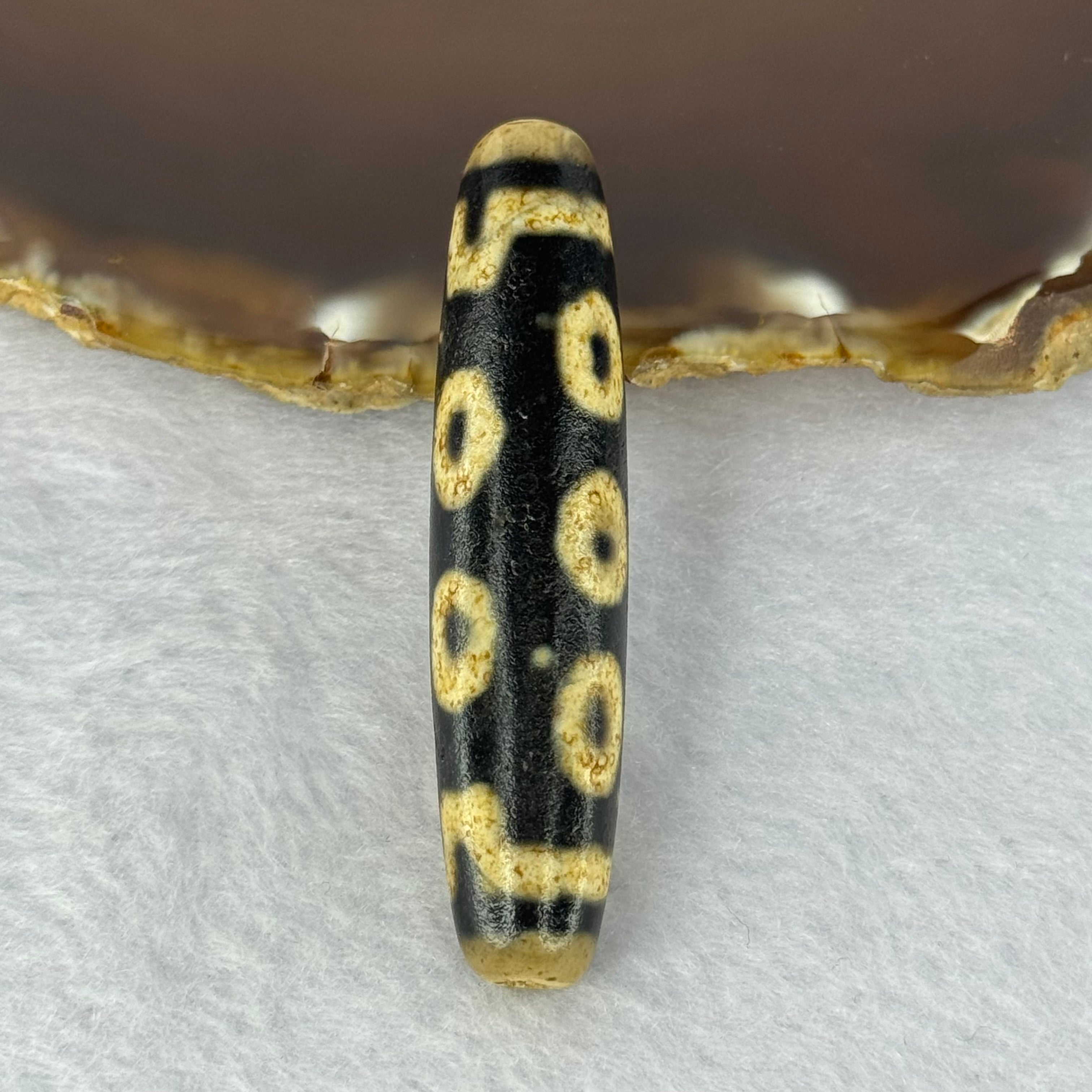 天然强力西藏老油性玛瑙十眼天珠天师（天珠）十眼天诛15.79 克