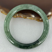 Type A Blueish Green Jadeite Bangle Internal Diameter 51.0mm 31.55g 8.0 by 8.3mm (Slight Internal Lines) - Huangs Jadeite and Jewelry Pte Ltd