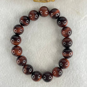 Natural Red Tiger's Eye Quartz Beads Bracelet 45.83g 17cm 12.5mm 17 Beads - Huangs Jadeite and Jewelry Pte Ltd