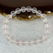 Natural Rose Quartz Beads Bracelet 天然玫瑰石英珠手链20.88g 16cm 8.9mm 22 Beads - Huangs Jadeite and Jewelry Pte Ltd