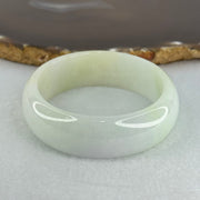 Type A Faint Lavender Green Jadeite Oval Bangle Internal Diameter 57.1mm 57.86g 17.3 by 6.9mm (Close to Perfect) - Huangs Jadeite and Jewelry Pte Ltd
