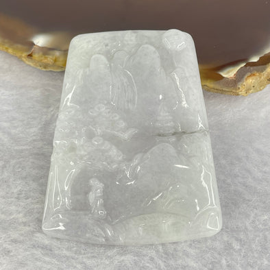Type A Light Lavender Shun Shui Jadeite 18.37g 38.7 by 49.6 by 4.6mm - Huangs Jadeite and Jewelry Pte Ltd