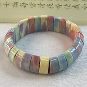 Natural Rainbow Gobi Agate Beads Bracelet 42.61g 15.5cm 16.3 by 6.7 by 7.6mm - Huangs Jadeite and Jewelry Pte Ltd