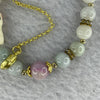 Mixed Colour Morganite Bracelet With Unicorn 21.52 g 9.8mm/2 Beads 8.0 mm/ 14 Beads - Huangs Jadeite and Jewelry Pte Ltd