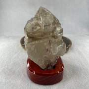 Natural Smoky Quartz Rough Irregular Shape Display in Wooden Stand 609.62g 17.4 by 88.5 by 123.0mm - Huangs Jadeite and Jewelry Pte Ltd