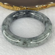 Type A Grey Wuji Piao Hua Jadeite Bangle 87.65g 13.8 by 12.6 mm Internal Diameter 54.2 mm (Very Very Fine Small Internal Lines) - Huangs Jadeite and Jewelry Pte Ltd