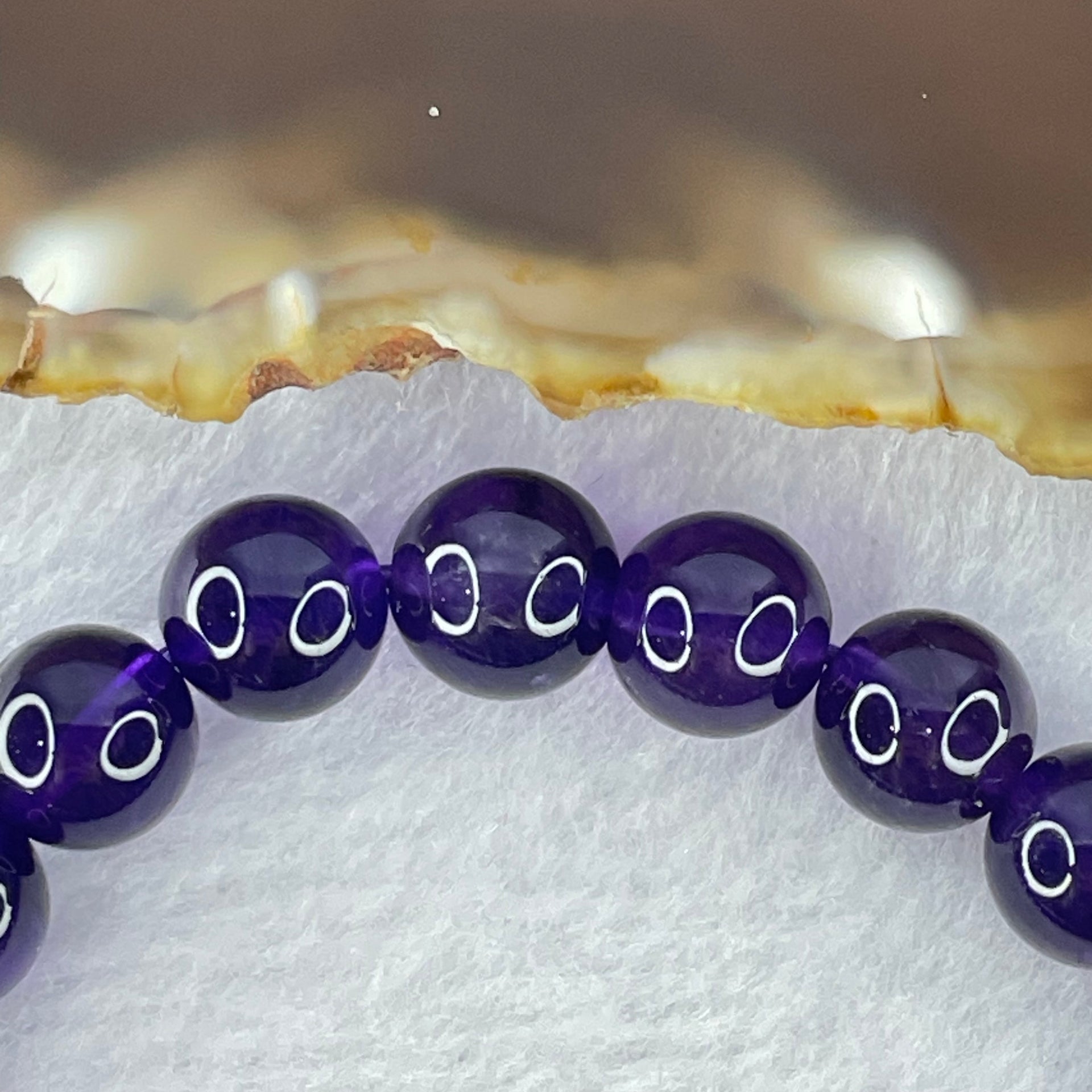Very Good Grade Natural Amethyst Bracelet 21.52g 15.5cm 9.4mm 21 Beads - Huangs Jadeite and Jewelry Pte Ltd