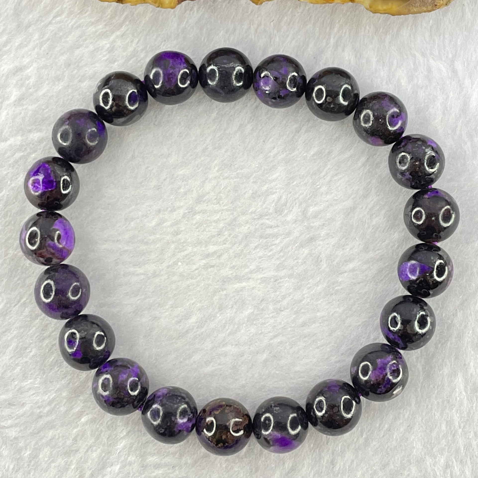 Very Good Grade Natural Sugilite Bracelet 天然苏纪石手链 23.38g 15.5cm 8.9mm 21 Beads - Huangs Jadeite and Jewelry Pte Ltd