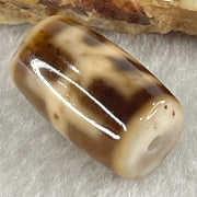 Natural Powerful Tibetan Old Oily Agate Patina Guiren Tairen Human Dzi Bead Totem Amulet Heavenly Master (Tian Zhu) 贵人天诛 4.90g 19.5 by 11.8mm - Huangs Jadeite and Jewelry Pte Ltd