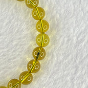 Natural Purple Honey Amber Beads Bracelet 天然紫蜜琥珀手链 4.95g 15cm 7.2mm 25 Beads - Huangs Jadeite and Jewelry Pte Ltd