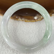 Type A Light Blueish Green Jadeite Bangle 43.08g Internal Diameter 52.3mm 9.4 by 9.2mm (Close to Perfect) - Huangs Jadeite and Jewelry Pte Ltd