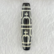 Natural Powerful Tibetan Old Oily Agate Nectar Vessel Dzi Bead Heavenly Master (Tian Zhu) 花蜜容器眼天诛 16.17g 58.3 by 13.4mm - Huangs Jadeite and Jewelry Pte Ltd