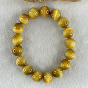 Good Grade Natural Yellow Tiger Eye Quartz Beads Bracelet 天然黄虎眼手链 40.47g 16cm 12.2mm 17 Beads - Huangs Jadeite and Jewelry Pte Ltd