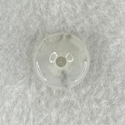 Type A Icy White Jadeite Ping An Kou Donut Charm Pendant 2.22g 14.4 by 5.0mm - Huangs Jadeite and Jewelry Pte Ltd