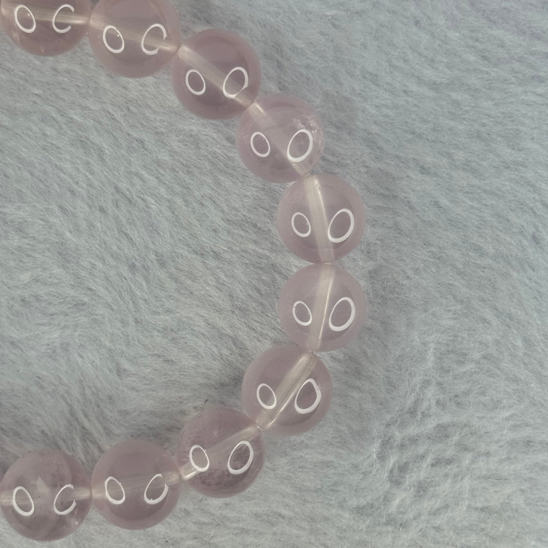 Natural Rose Quartz Beads Bracelet 天然玫瑰石英珠手链 35.21g 17.5cm 11.4mm 18 Beads - Huangs Jadeite and Jewelry Pte Ltd
