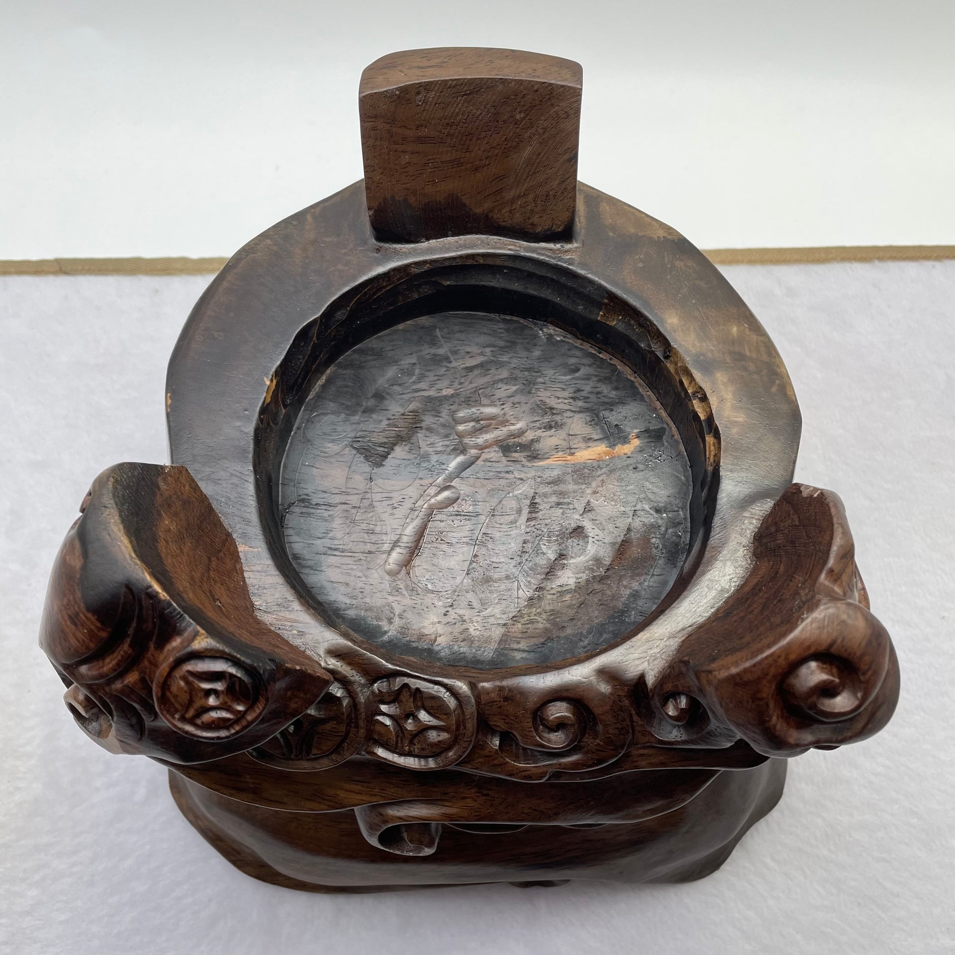 Natural Deep Purple Amethyst Egg with Wooden Stand Display 7,662.7g 190.0 by 185.0 by 300.0mm - Huangs Jadeite and Jewelry Pte Ltd