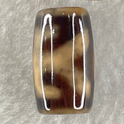 Natural Powerful Tibetan Old Oily Agate Patina Guiren Tairen Human Dzi Bead Totem Amulet Heavenly Master (Tian Zhu) 贵人天诛 4.53g 19.7 by 11.7mm - Huangs Jadeite and Jewelry Pte Ltd