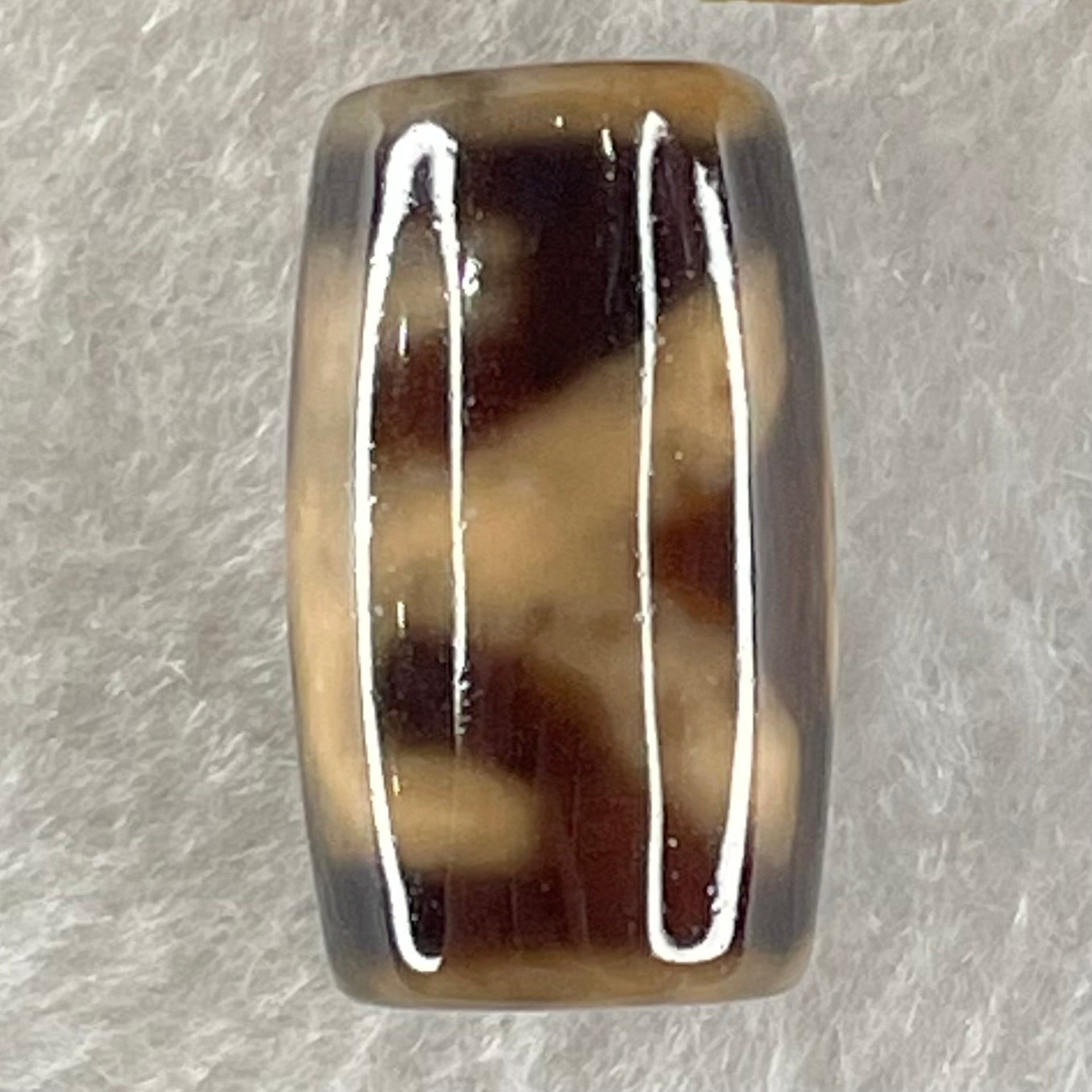 Natural Powerful Tibetan Old Oily Agate Patina Guiren Tairen Human Dzi Bead Totem Amulet Heavenly Master (Tian Zhu) 贵人天诛 4.53g 19.7 by 11.7mm - Huangs Jadeite and Jewelry Pte Ltd