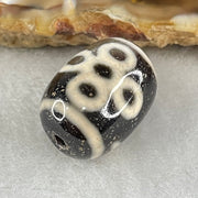 Natural Powerful Tibetan Old Oily Agate 5 Eyes Lightning Dzi Bead Heavenly Master (Tian Zhu) 五眼闪电天珠 4.43g 17.7 by 12.8mm - Huangs Jadeite and Jewelry Pte Ltd