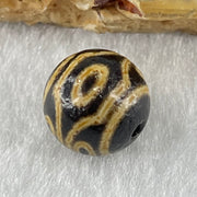 Natural Powerful Tibetan Old Oily Agate 6 Eyes Dzi Bead Heavenly Master (Tian Zhu) 六眼天诛 1.46g 10.3 by 10.4mm - Huangs Jadeite and Jewelry Pte Ltd