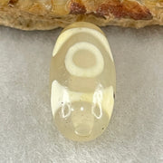 Natural Powerful Tibetan Old Oily Agate 3 Eyes Dzi Bead Heavenly Master (Tian Zhu) 三眼天诛 2.92g 20.1 by 10.1mm - Huangs Jadeite and Jewelry Pte Ltd