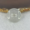 Type A Icy Light Lavender Jadeite Ping An Kou Donut Charm 6.94g 26.5 by 5.3mm - Huangs Jadeite and Jewelry Pte Ltd