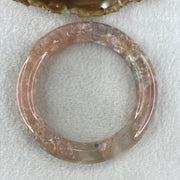 Natural Pinkish Flower Agate Bangle 62.57g Internal Diameter 57.2mm 11.8 by 12.0mm (Internal Line) - Huangs Jadeite and Jewelry Pte Ltd