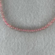 Natural Type A Semi-Icy Pink Jadeite Bracelet | 16cm Tailored 3.8mm Round Genuine Pink Jade Bead Strand with Rose Gold Clasp (5.33g 49 Beads) - Huangs Jadeite and Jewelry Pte Ltd